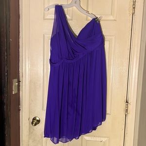 David’s Bridal bridesmaid dress purple